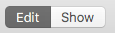 Qlab Edit/Show toggle